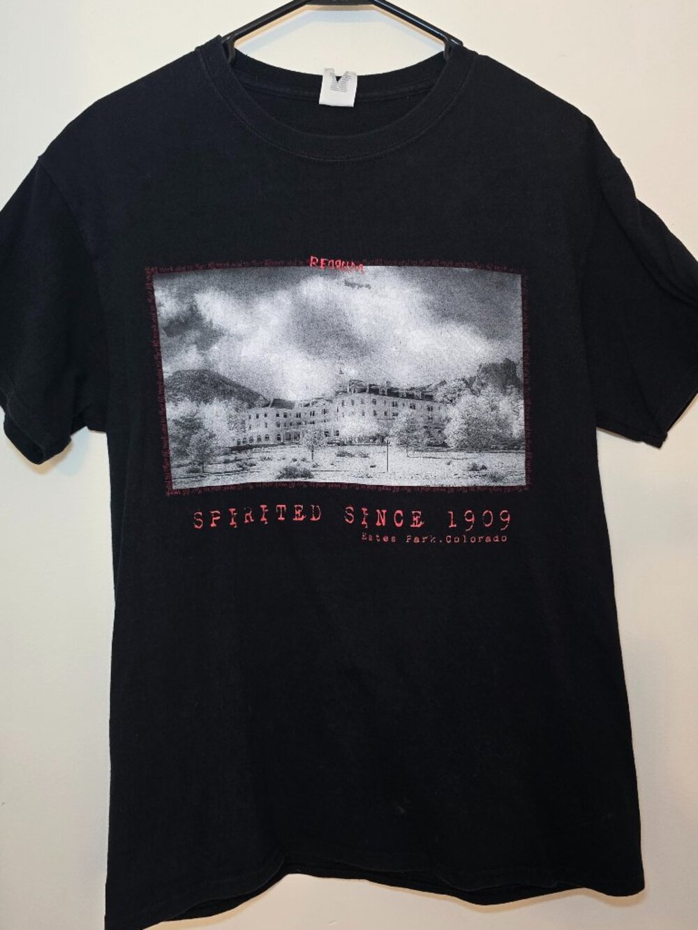 The Shining Redrum Stanley Hotel Estes Park Horror T Shirt Black Fits Medium